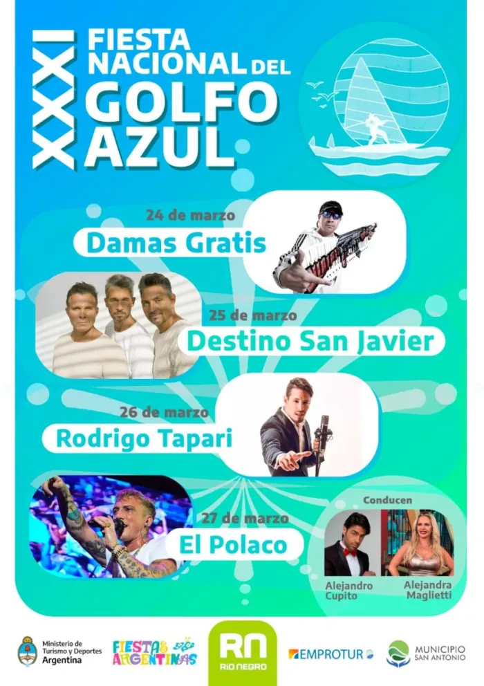 Grandes artistas se presentarán en la Fiesta del Golfo Azul