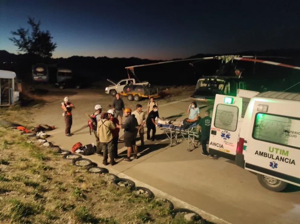 El rescate del montañista herido, en primera persona